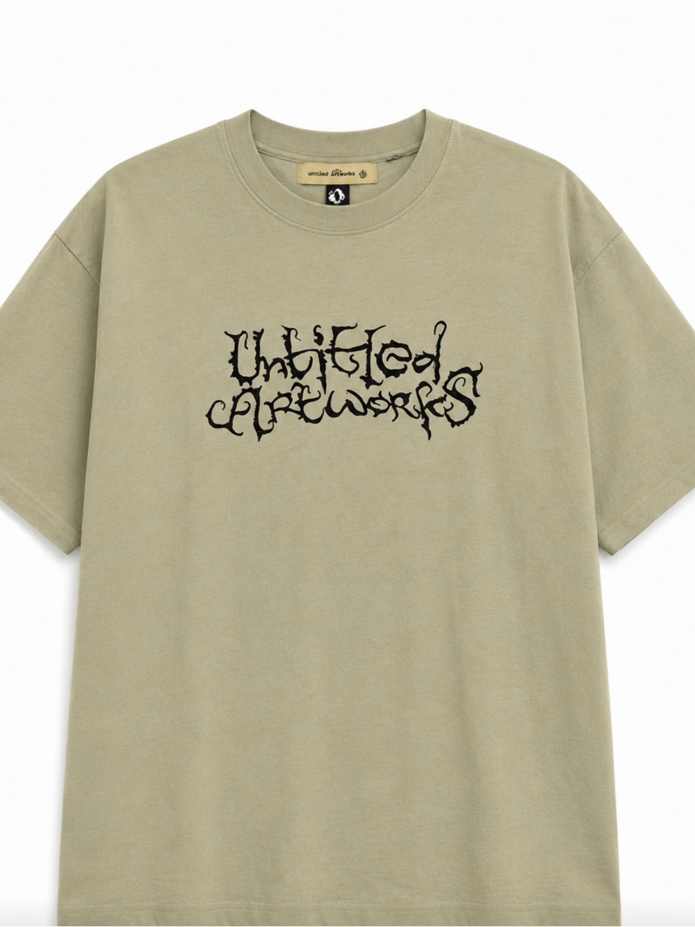 Unlisted Olive Green Short Sleeve Tee with Black Graphic